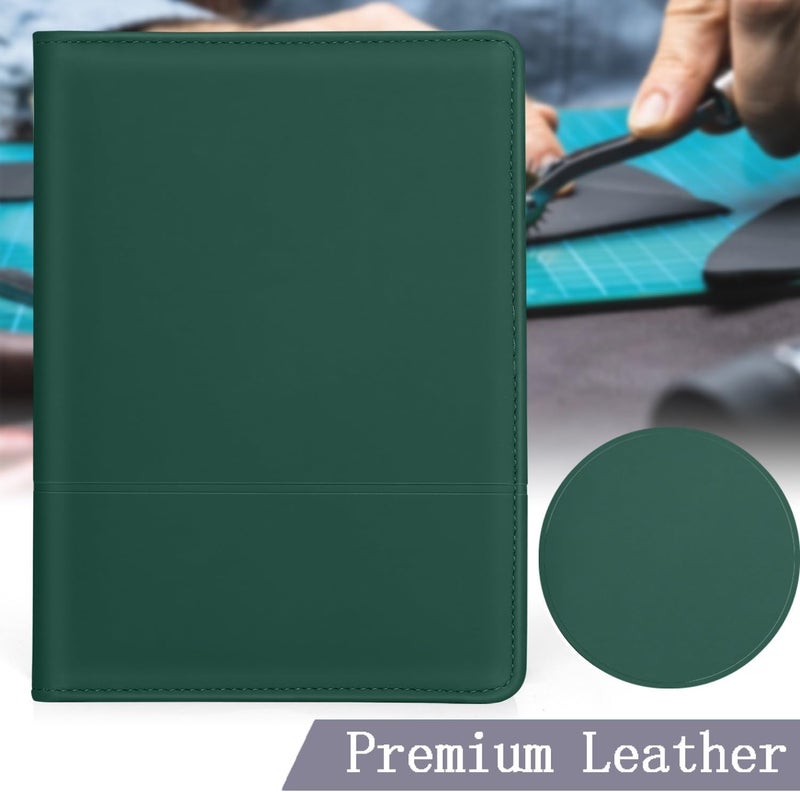 Konper Classic Padfolio/Junior Portfolio Folder Case, Business A5 Binder Organizer Notepad for Men Women, 5 x 8 Writing Pad Included,Dark Green - Image 4